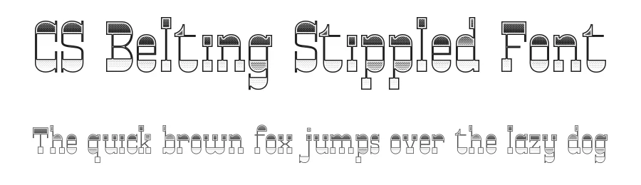 CS Belting Stippled Font by craftsupplyco — Display Font