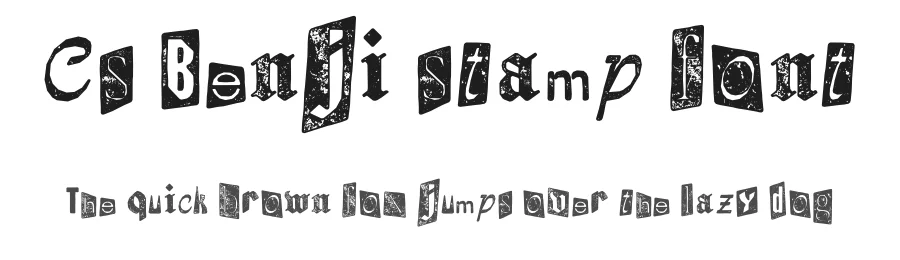 CS Benji Stamp Font by craftsupplyco β Display Font