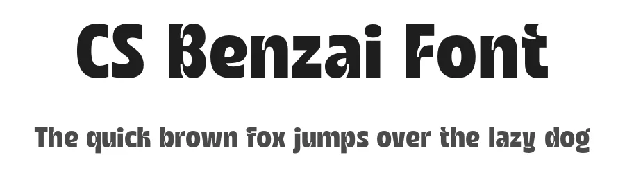 CS Benzai Font by craftsupplyco — Display Font
