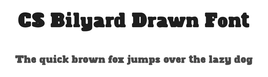 CS Bilyard Drawn Font by craftsupplyco — Slab Serif Font