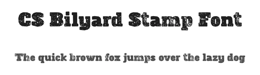 CS Bilyard Stamp Font by craftsupplyco — Slab Serif Font