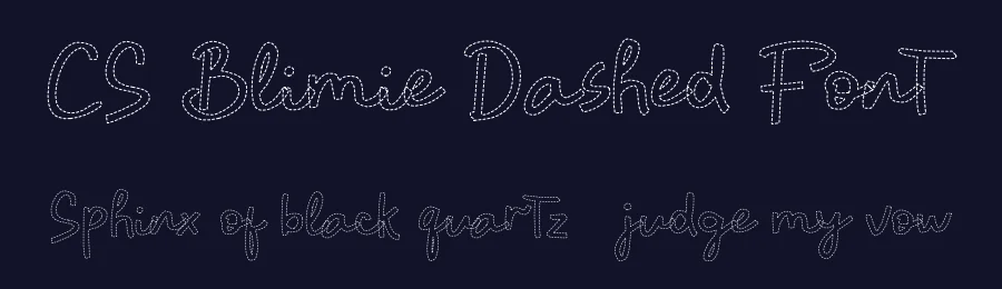 CS Blimie Dashed Font by craftsupplyco — Script Handwritten Font — thumbnail 2