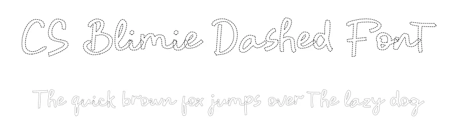 CS Blimie Dashed Font by craftsupplyco — Script Handwritten Font
