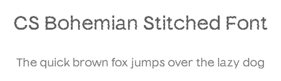 CS Bohemian Stitched Font by craftsupplyco β Display Font