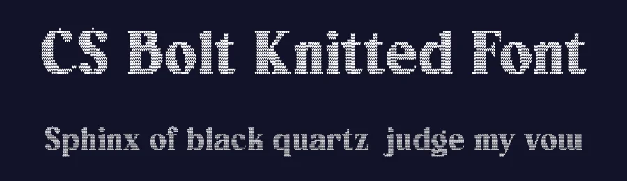 CS Bolt Knitted Font by craftsupplyco — Display Font — thumbnail 2