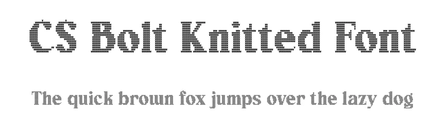 CS Bolt Knitted Font by craftsupplyco — Display Font
