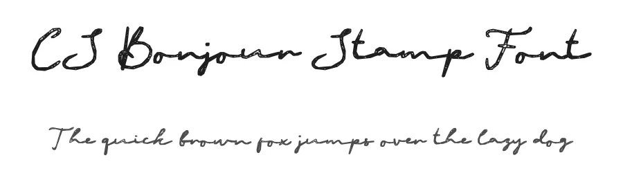 CS Bonjour Stamp Font by craftsupplyco — Script Handwritten Font