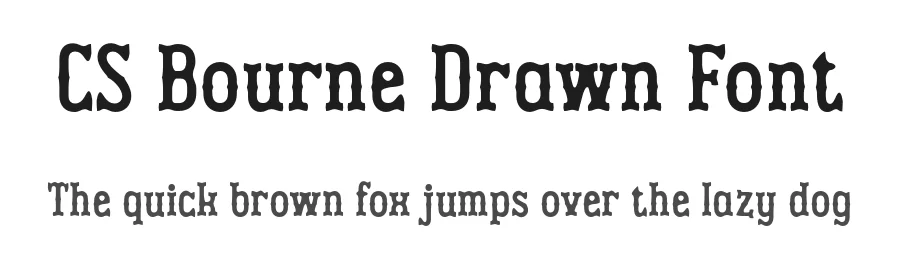 CS Bourne Drawn Font by craftsupplyco — Display Font