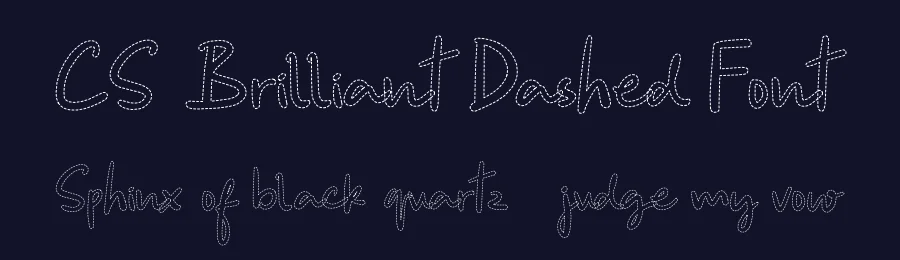 CS Brilliant Dashed Font by craftsupplyco — Script Handwritten Font — thumbnail 2