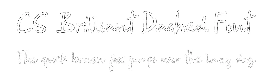CS Brilliant Dashed Font by craftsupplyco — Script Handwritten Font