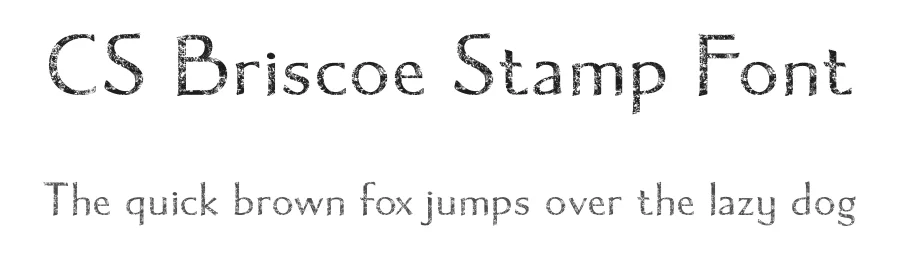 CS Briscoe Stamp Font by craftsupplyco β Sans Serif Font