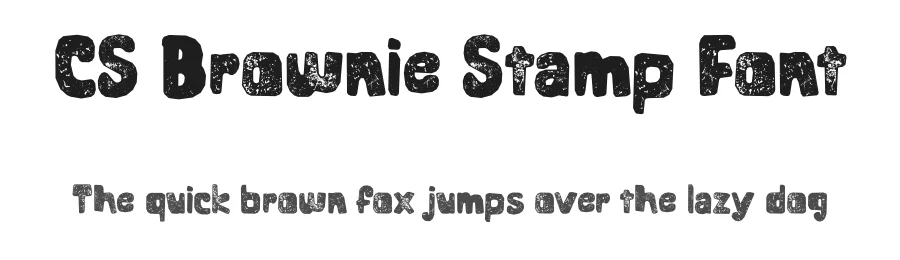 CS Brownie Stamp Font by craftsupplyco — Display Font