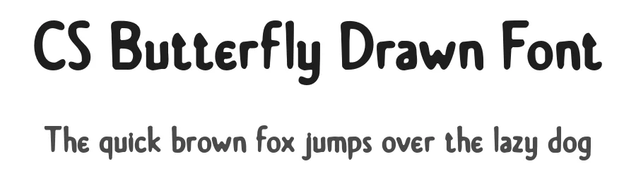 CS Butterfly Drawn Font by craftsupplyco — Sans Serif Font