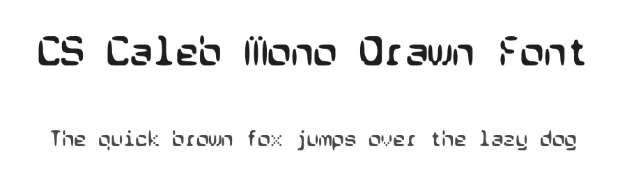 CS Caleb Mono Drawn Font by craftsupplyco — Display Font