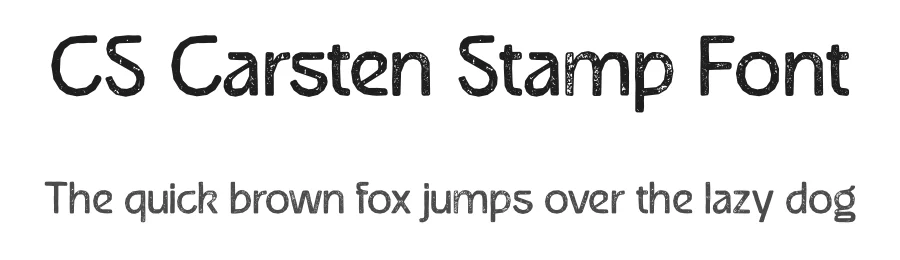 CS Carsten Stamp Font by craftsupplyco — Sans Serif Font