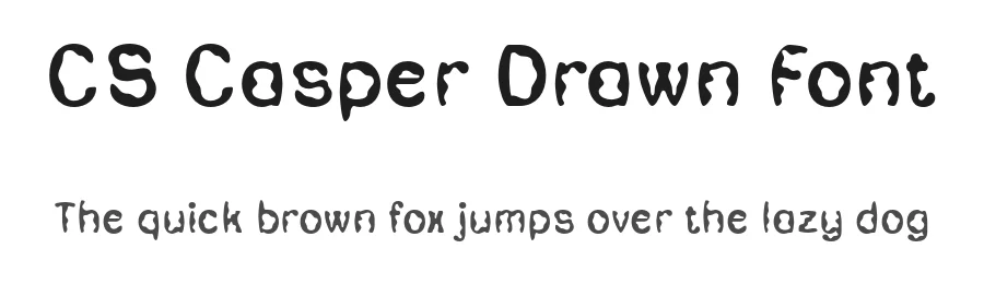 CS Casper Drawn Font by craftsupplyco — Display Font