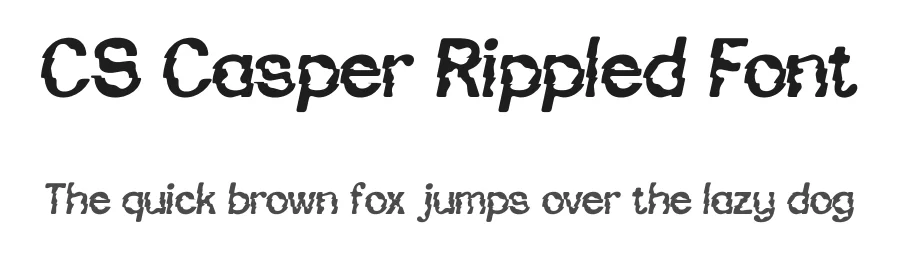 CS Casper Rippled Font by craftsupplyco — Display Font