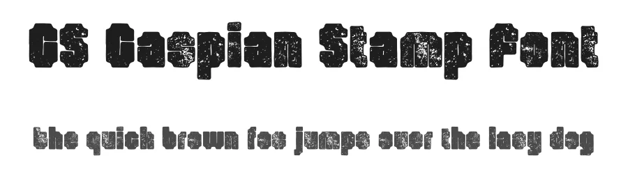 CS Caspian Stamp Font by craftsupplyco — Display Font