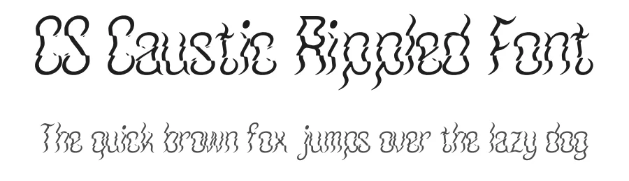 CS Caustic Rippled Font by craftsupplyco — Display Font