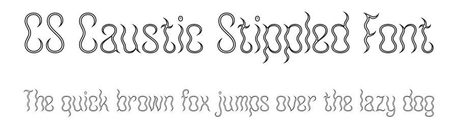 CS Caustic Stippled Font by craftsupplyco — Display Font
