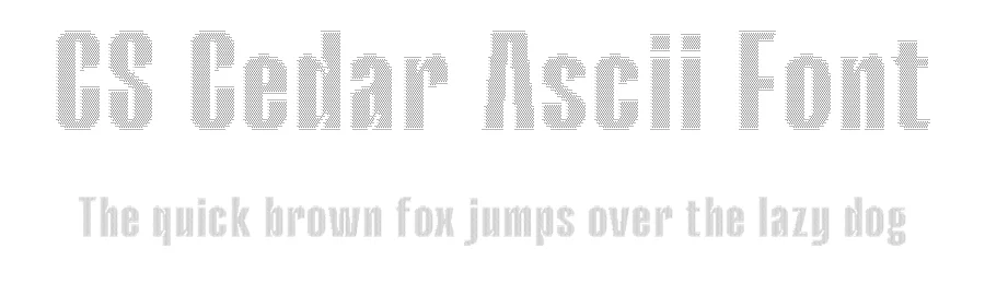 CS Cedar Ascii Font by craftsupplyco β Sans Serif Font