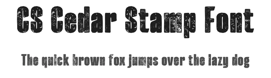 CS Cedar Stamp Font by craftsupplyco — Sans Serif Font