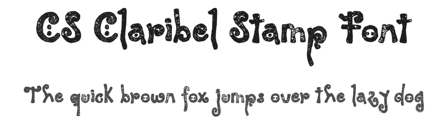 CS Claribel Stamp Font by craftsupplyco — Display Font