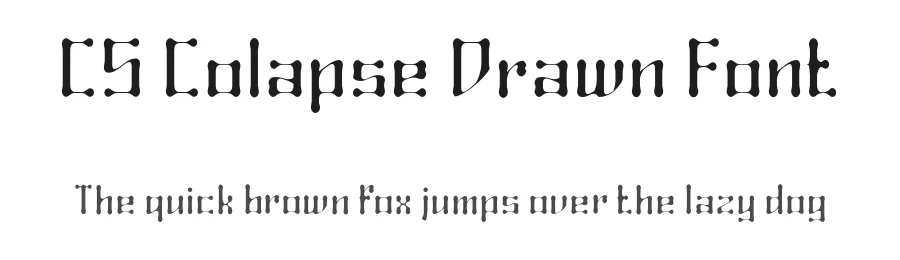 CS Colapse Drawn Font by craftsupplyco — Display Font