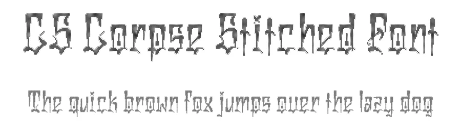 CS Corpse Stitched Font by craftsupplyco — Display Font