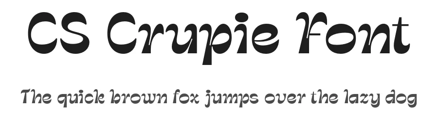 CS Crupie Font by craftsupplyco — Display Font