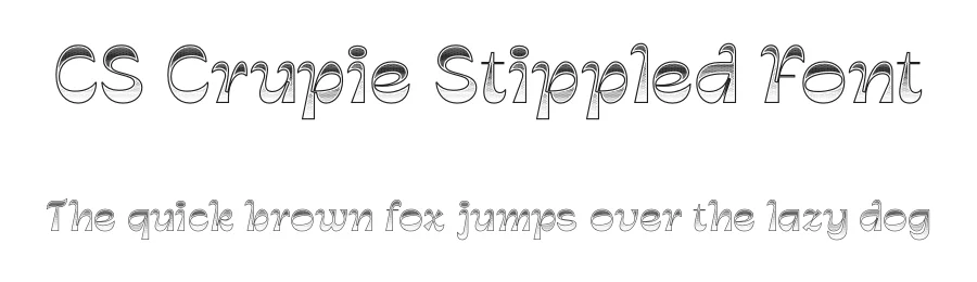 CS Crupie Stippled Font by craftsupplyco — Display Font