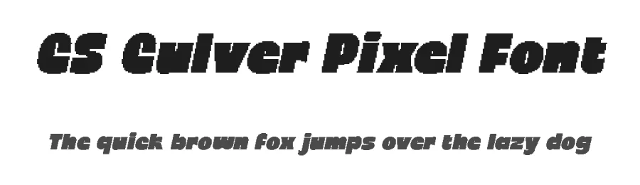 CS Culver Pixel Font by craftsupplyco — Display Font