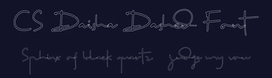 CS Daisha Dashed Font by craftsupplyco — Script Handwritten Font — thumbnail 2