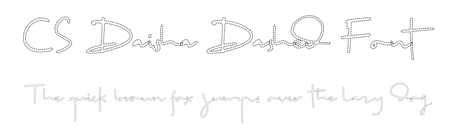CS Daisha Dashed Font by craftsupplyco — Script Handwritten Font