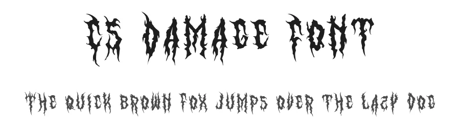 CS Damage Font by craftsupplyco — Display Font
