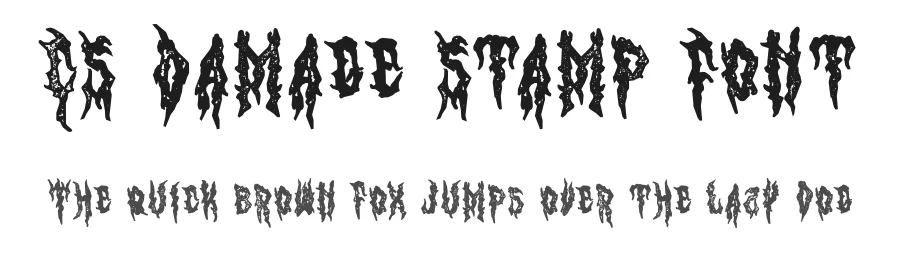 CS Damage Stamp Font by craftsupplyco — Display Font