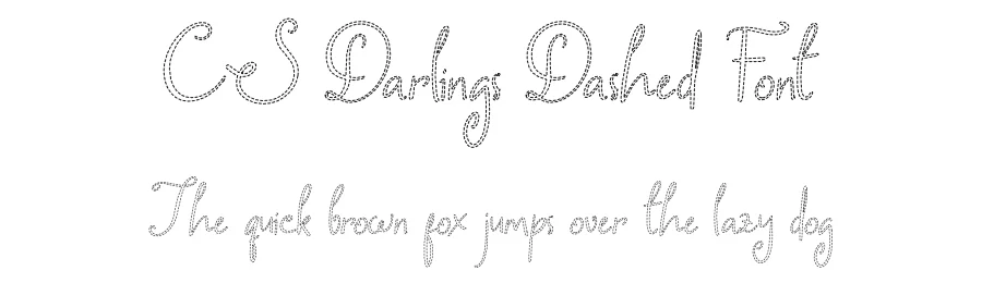 CS Darlings Dashed Font by craftsupplyco — Script Handwritten Font