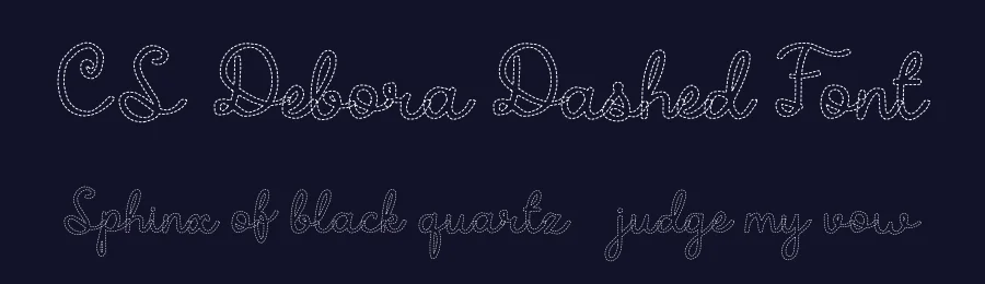 CS Debora Dashed Font by craftsupplyco — Script Handwritten Font — thumbnail 2
