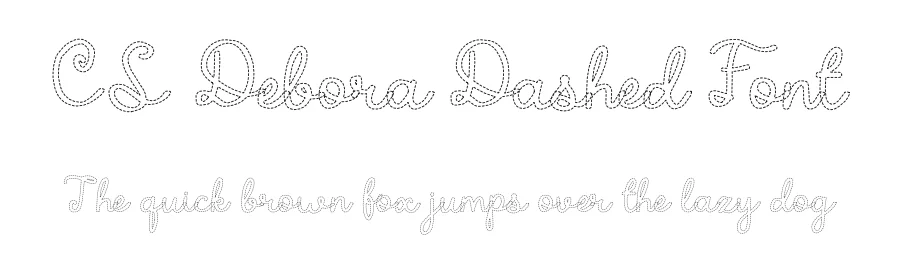 CS Debora Dashed Font by craftsupplyco — Script Handwritten Font
