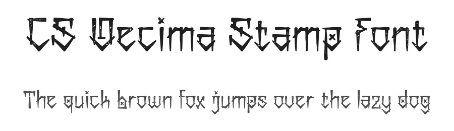 CS Decima Stamp Font by craftsupplyco — Display Font