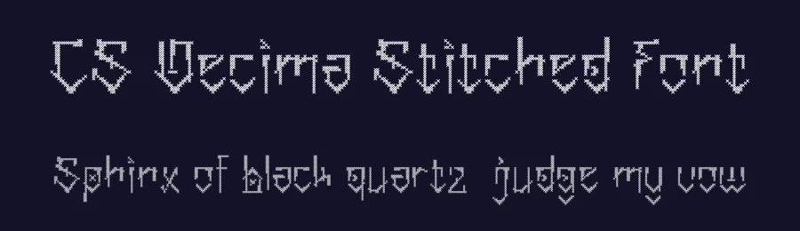 CS Decima Stitched Font by craftsupplyco — Display Font — thumbnail 2