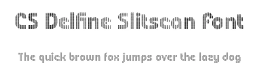 CS Delfine Slitscan Font by craftsupplyco — Display Font