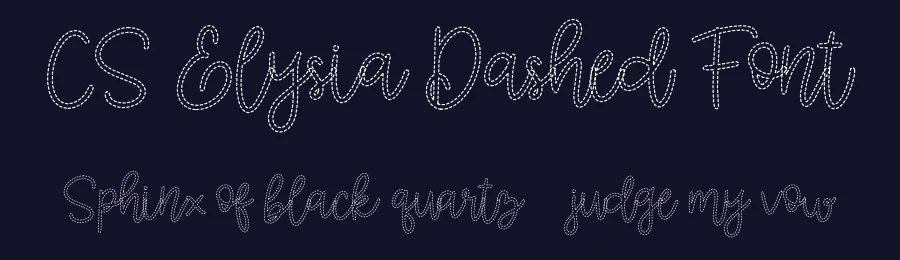 CS Elysia Dashed Font by craftsupplyco — Script Handwritten Font — thumbnail 2