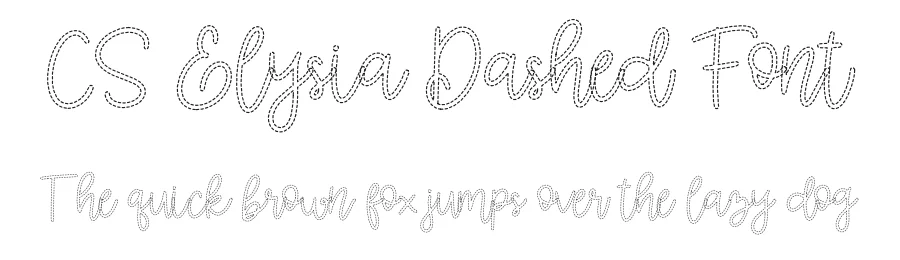 CS Elysia Dashed Font by craftsupplyco — Script Handwritten Font
