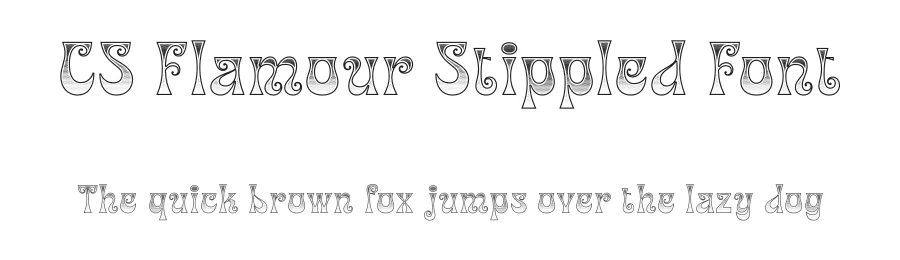CS Flamour Stippled Font by craftsupplyco — Display Font