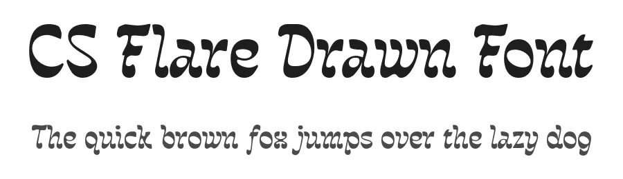 CS Flare Drawn Font by craftsupplyco — Display Font