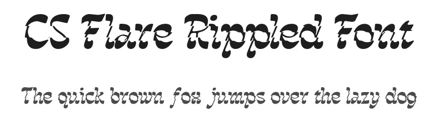 CS Flare Rippled Font by craftsupplyco — Display Font