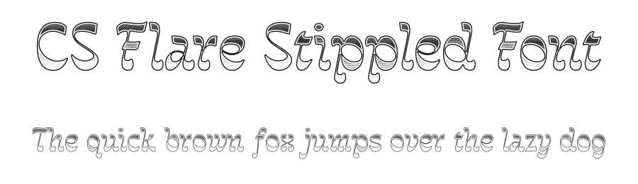 CS Flare Stippled Font by craftsupplyco — Display Font