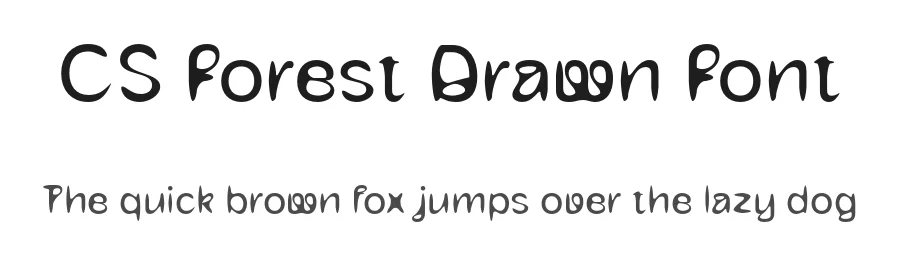 CS Forest Drawn Font by craftsupplyco — Display Font