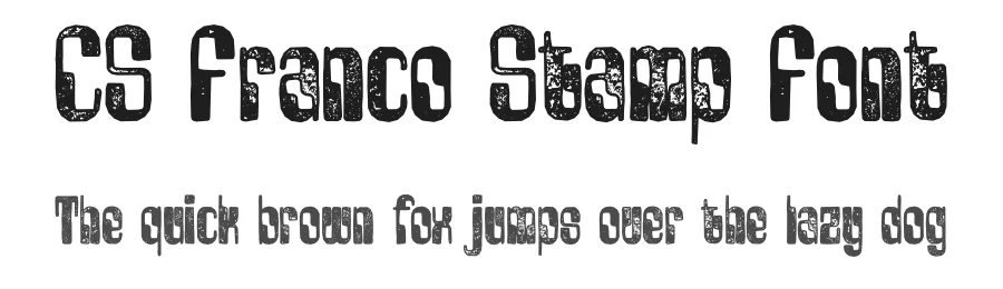 CS Franco Stamp Font by craftsupplyco — Display Font